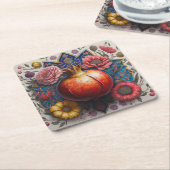 ザクロYaldaコースター スクエアペーパーコースター (アングル)