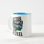 ザクールピープルオンアース遊ラップスチール ツートーンマグカップ (正面左)