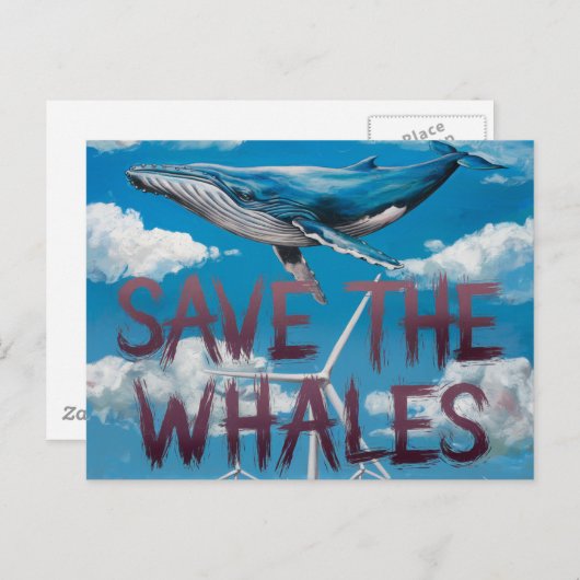 ザク救ジラ風車エネルギー ポストカード (正面/裏面)