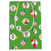 ザグインチ |クリスマスドットパターン ミディアムペーパーバッグ (正面)