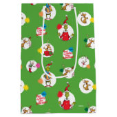 ザグインチ |クリスマスドットパターン ミディアムペーパーバッグ (裏面)