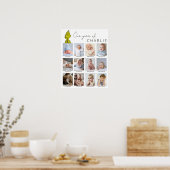 ザグインチ |ベビーの初年度フォトコラージュ ポスター (キッチン)