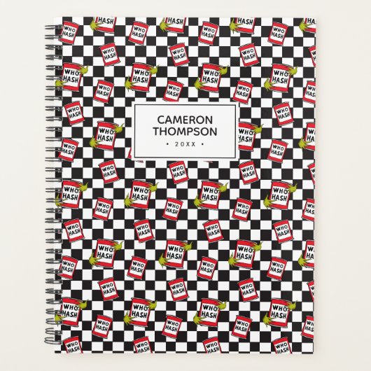 ザグインチ |誰のハッシュパターン プランナー手帳 (正面)