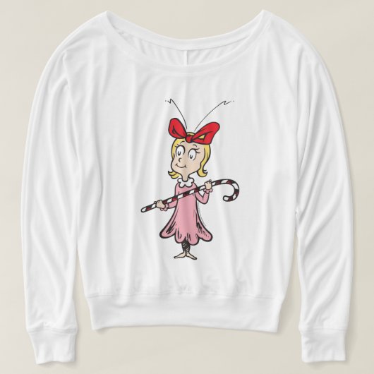 ザグインチ | Cindy-Lou Who – キャンディーケーンを持つ Tシャツ (デザイン正面)