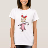 ザグインチ | Cindy-Lou Who – キャンディーケーンを持つ Tシャツ (正面)