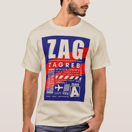 ザグザグレブ空港 Tシャツ (正面)