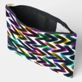 ザグジグ抽象芸術アート アクセサリーポーチ (見開き)