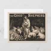 ザグッドシェパードヴィンテージ版木、銅版、版画 ポストカード (正面/裏面)