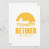 ザグッド退職したライフ漁師アングラー退職 招待状 (正面/裏面)