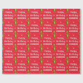 ザグラインスノーフレーク誕生日 ラッピングペーパー (フラット)