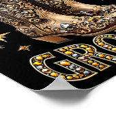 ザグラウンドブラック女性のカーボーイウェスタン ポスター (角)