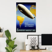 ザグラフツェッペリンラインヴィンテージ旅行ポスター ポスター (ホームオフィス)