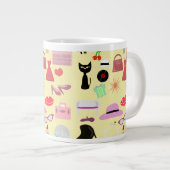 ザグラムライフおもしろいレトロファッションスタイル ジャンボコーヒーマグカップ (正面右)