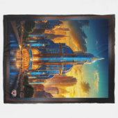 ザグランドアールデコブループラザパビリオンバイゼンドール7 フリースブランケット (正面(横))