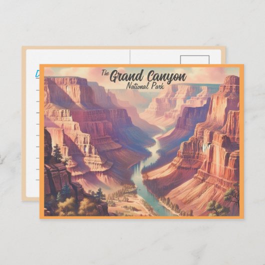 ザグランドキャニオン国立公園ヴィンテージはがき ポストカード (正面/裏面)