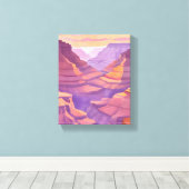 ザグランドキャニオン | 国立公園水彩画 キャンバスプリント (インサイチュ (ウッドフロア))