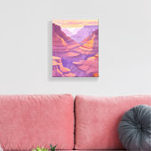 ザグランドキャニオン | 国立公園水彩画 キャンバスプリント (インサイチュ (リビング))