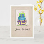 ザグランドケーキ誕生日カード カード (黄色い花)