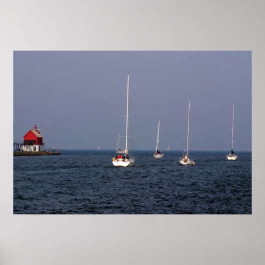 ザグランドヘブンチャンネルの帆船 ポスター (正面)