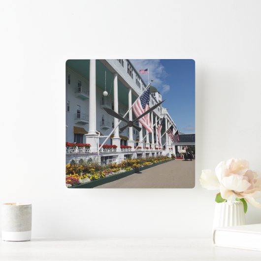 ザグランドホテルオンマッキナックアイランドミシガン スクエア壁時計 (ホーム)