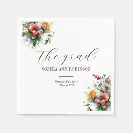 ザグラードエレガント春フローラ スタンダードカクテルナプキン