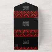 ザグリッターダマスクラスベガス結婚ズコレクション オールインワン招待状 (外側)