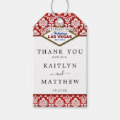 ザグリッターダマスクラスベガス結婚ズコレクション ギフトタグ (正面)