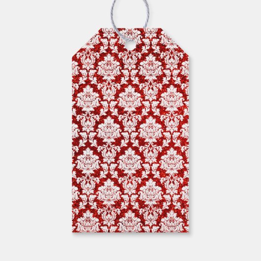 ザグリッターダマスクラスベガス結婚ズコレクション ギフトタグ (裏面)