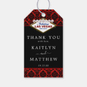 ザグリッターダマスクラスベガス結婚ズコレクション ギフトタグ (正面)