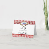 ザグリッターダマスクラスベガス結婚ズコレクション サンキューカード (正面)