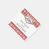 ザグリッターダマスクラスベガス結婚ズコレクション スタンダードカクテルナプキン (角)