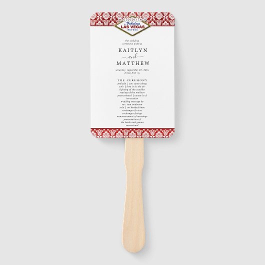 ザグリッターダマスクラスベガス結婚ズコレクション ハンドファン (正面)