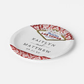 ザグリッターダマスクラスベガス結婚ズコレクション ペーパープレート (アングル)