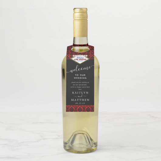 ザグリッターダマスクラスベガス結婚ズコレクション ボトルネックタグ (ボトル)