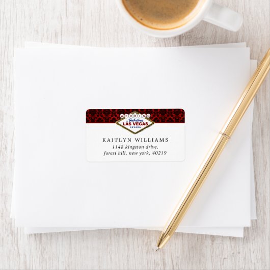 ザグリッターダマスクラスベガス結婚ズコレクション ラベル (インサイチュ)