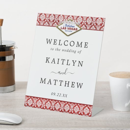 ザグリッターダマスクラスベガス結婚ズコレクション 台座サイン (インサイチュ)