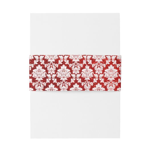 ザグリッターダマスクラスベガス結婚ズコレクション 招待状ベリーバンド (裏面例)