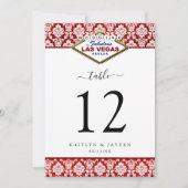 ザグリッターダマスクラスベガス結婚ズコレクション 招待状 (正面)