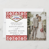 ザグリッターダマスクラスベガス結婚ズコレクション 案内状 (正面)