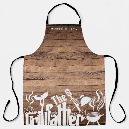 ザグリパーソナライズされたルファーファームハ素朴ウス エプロン (正面)