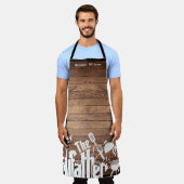 ザグリパーソナライズされたルファーファームハ素朴ウス エプロン (着用した状態)