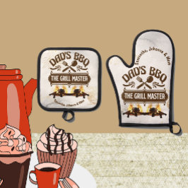 ザグリルマスターパパのBBQ父のデイキッチン 鍋つかみ&鍋敷きセット