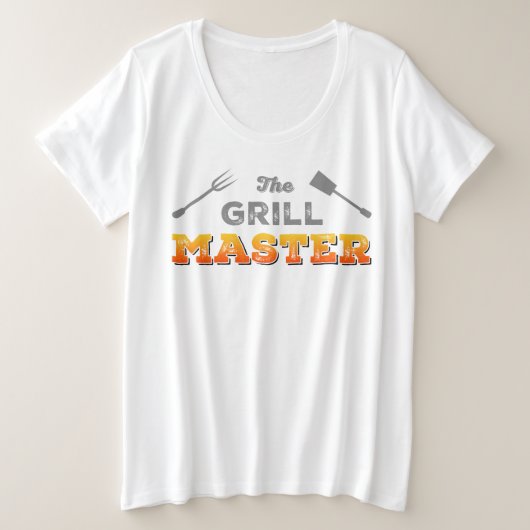 ザグリルマスターピットボスBBQ プラスサイズTシャツ (デザイン正面)