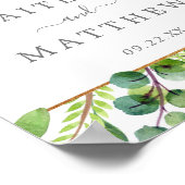 ザグリーナリー&金ゴールド結婚コレクションへようこそ ポスター (角)