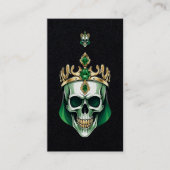 ザグリーンキングスカルと宝石のついた王冠 名刺 (正面)