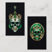ザグリーンキングスカルと宝石のついた王冠 名刺 (正面/裏面)