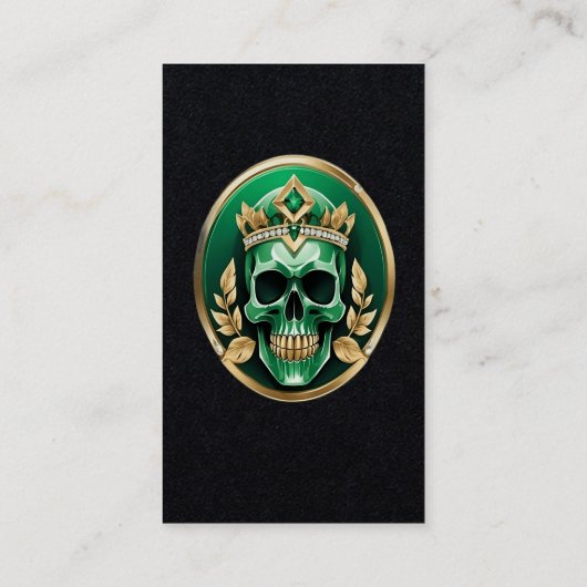 ザグリーンキングスカルと宝石のついた王冠 名刺 (裏面)
