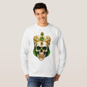 ザグリーンキングスカルと宝石のついた王冠 Tシャツ (正面フル)