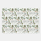 ザグリーンクイーントロピカルハウスプラントラバー ラッピングペーパーシート (正面2)