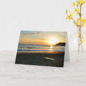 ザグリーンサーフボード カード (黄色い花)